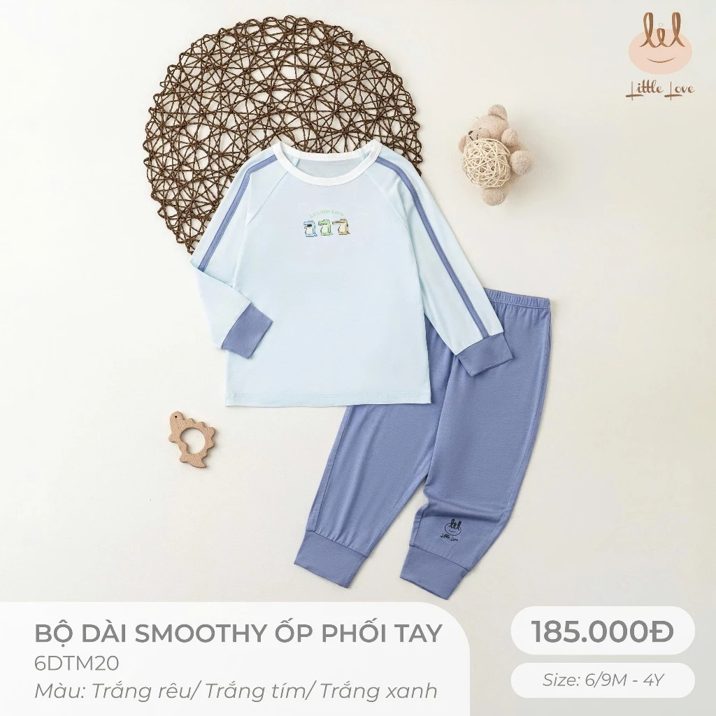 Bộ dài smoothy ốp phối tay màu 6DTM20