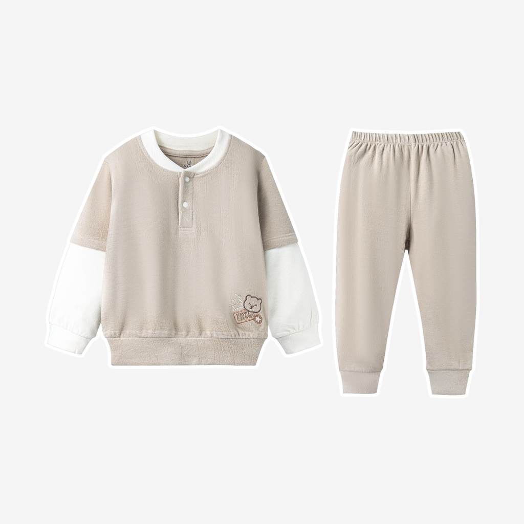 Bộ nỉ dài tay cổ trụ sweater