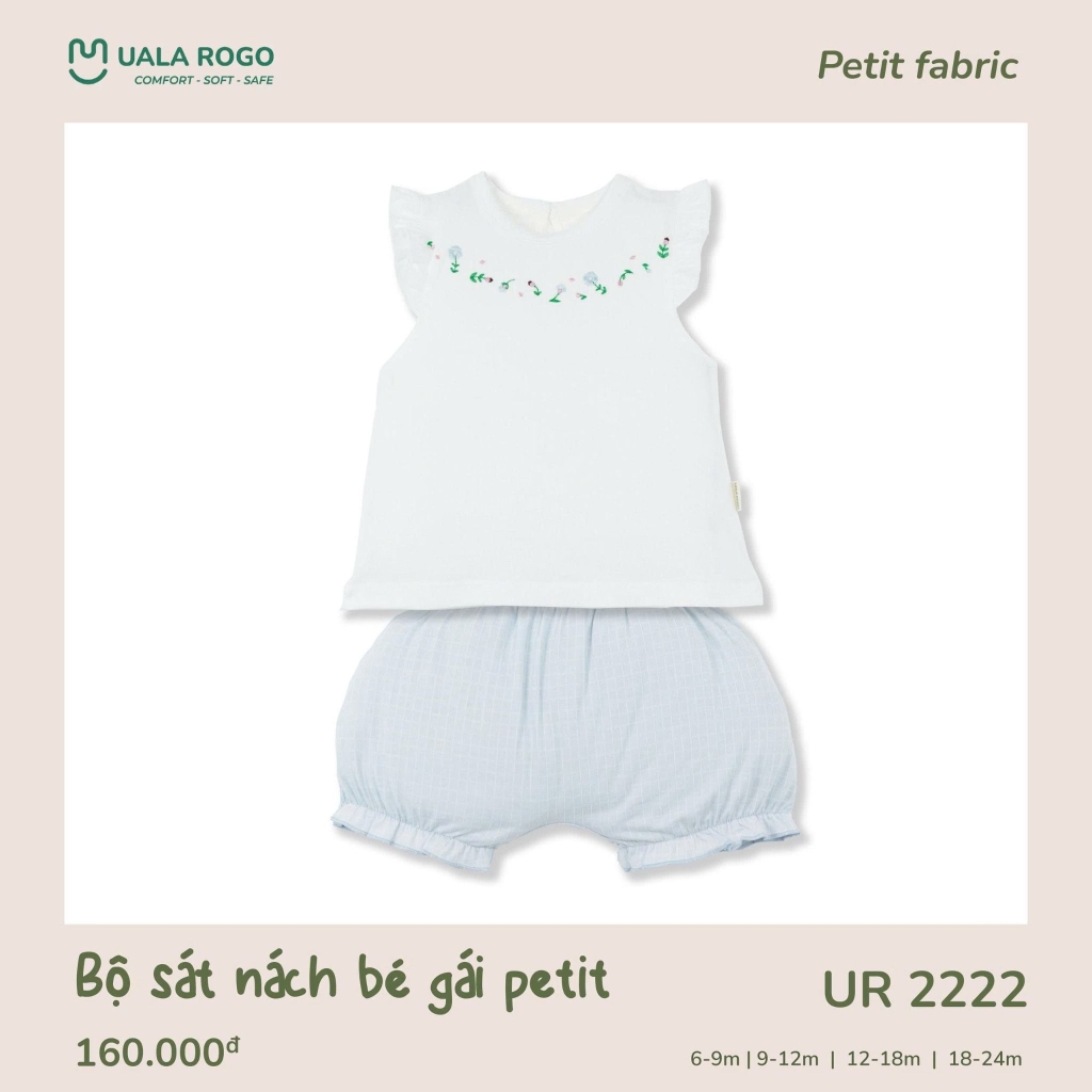 Bộ Sát Nách Bé Gái Petit UR 2222