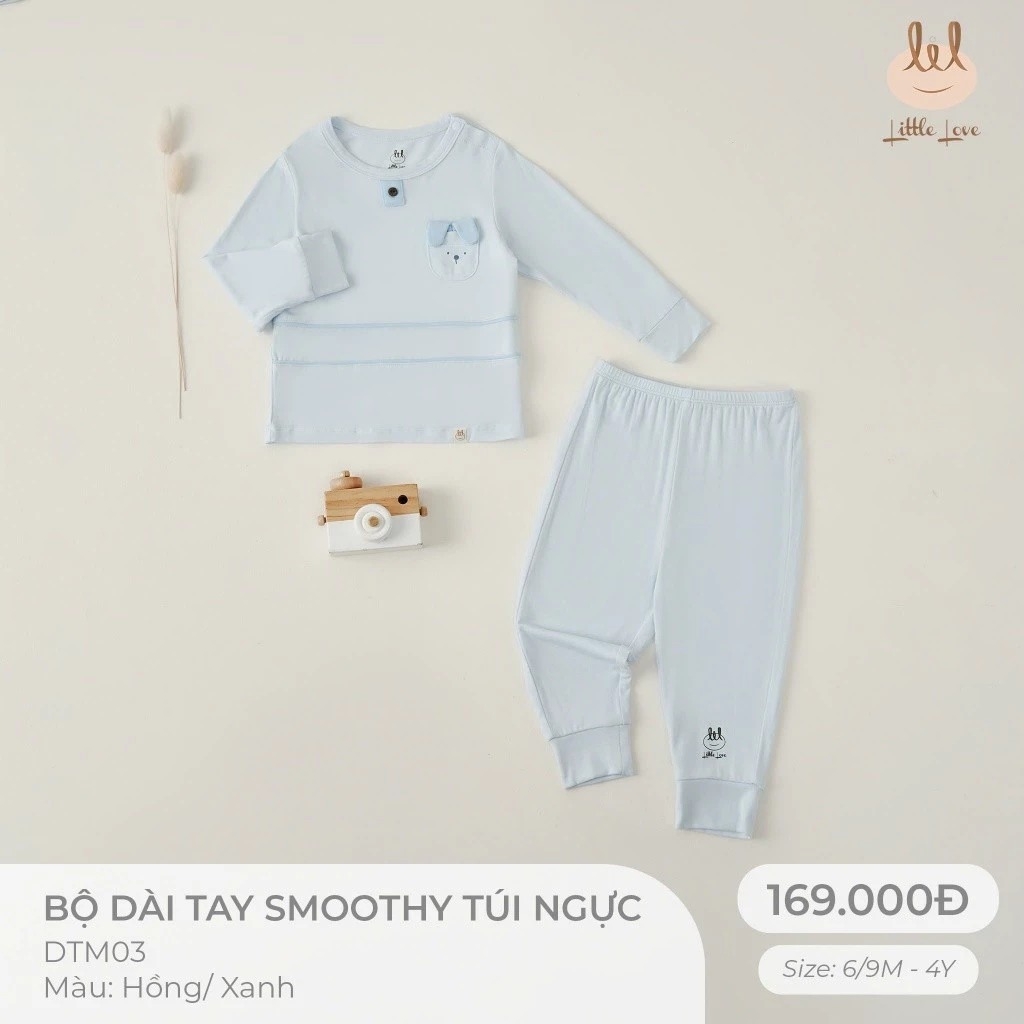 Bộ dài tay Smothy túi ngực DTM03