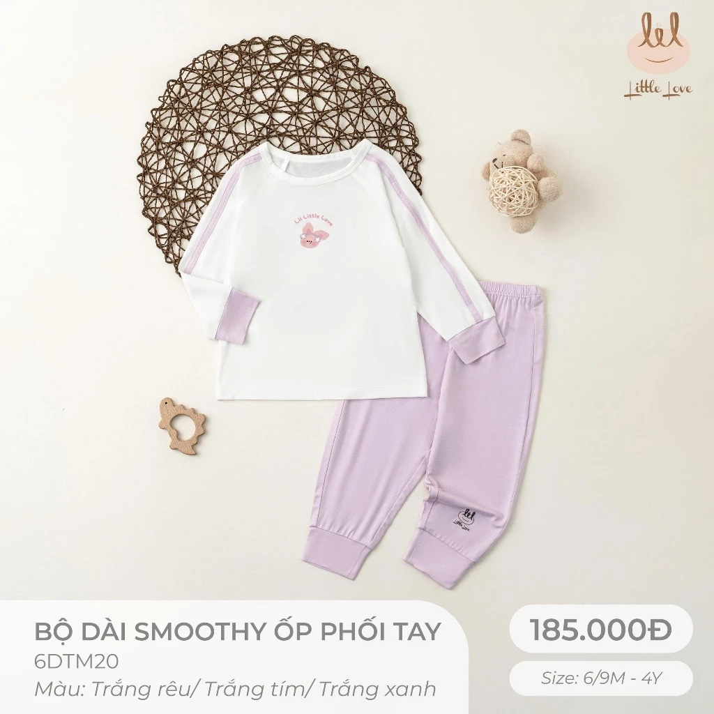 Bộ dài smoothy ốp phối tay màu 6DTM20
