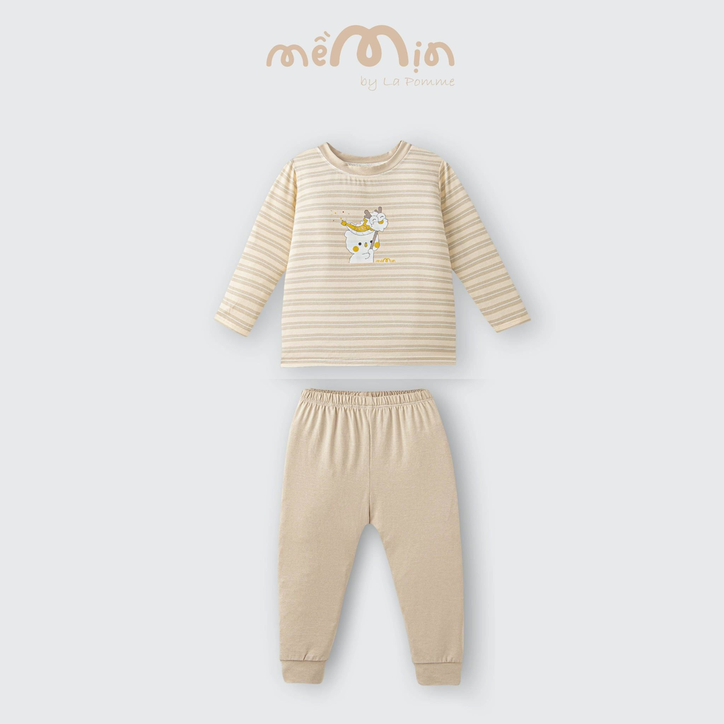 Bộ dài tay Mềm Mịn by La Pomme họa tiết cún yêu siêu ngầu 13311