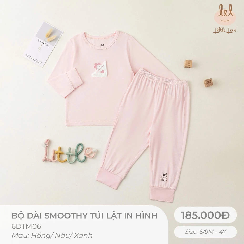 Bộ dài smoothy túi lật in hình 6DTM06