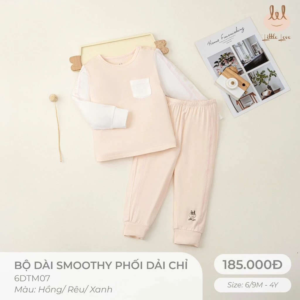 Bộ dài smoothy phối dải chỉ 6DTM07