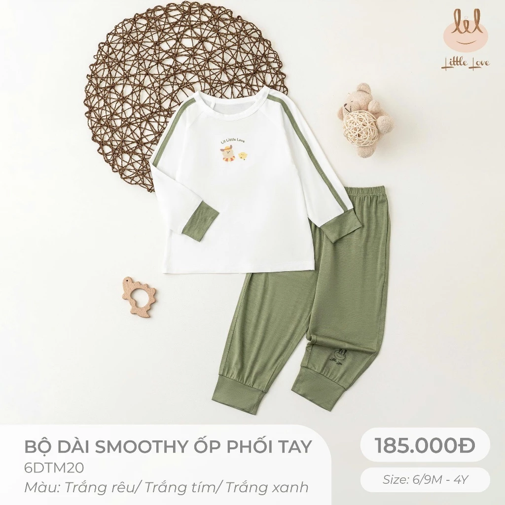 Bộ dài smoothy ốp phối tay màu 6DTM20