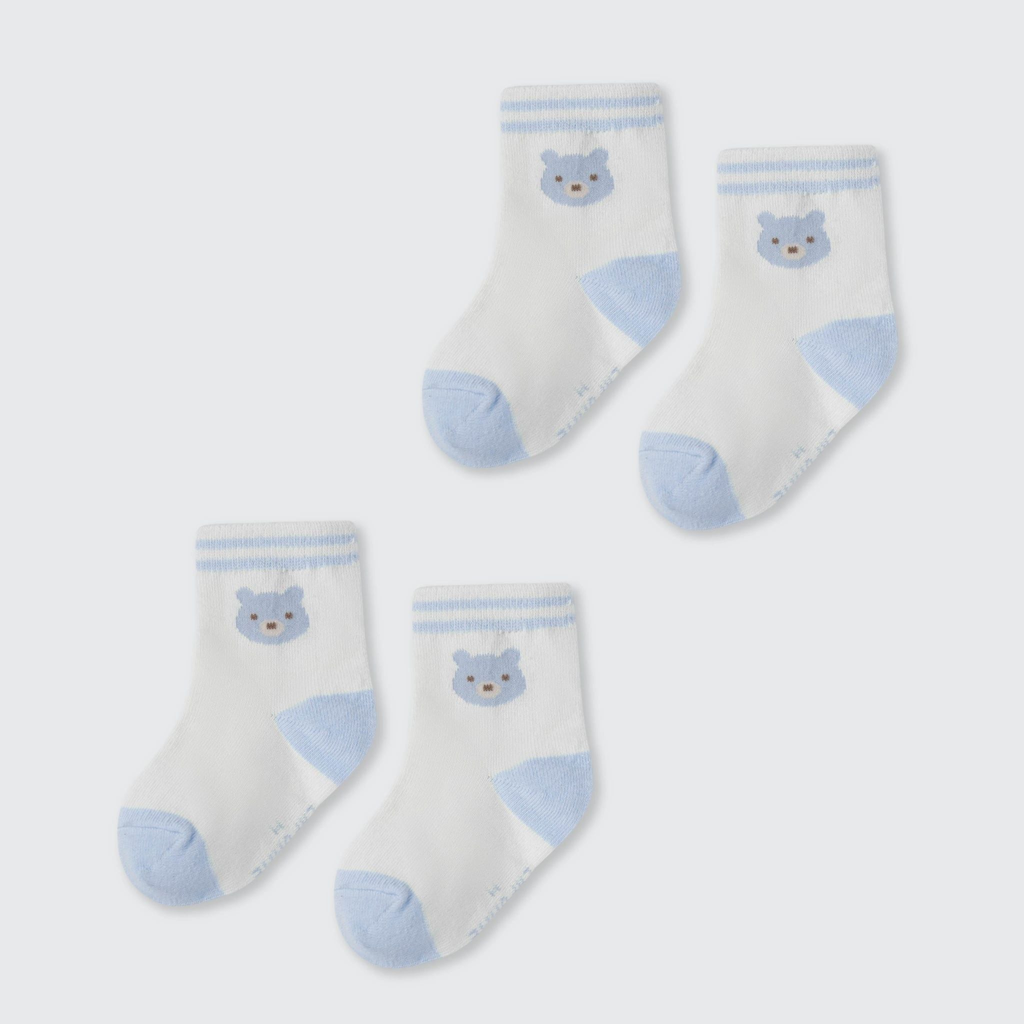 Set 02 đôi tất La Pomme gấu nhỏ đáng yêu