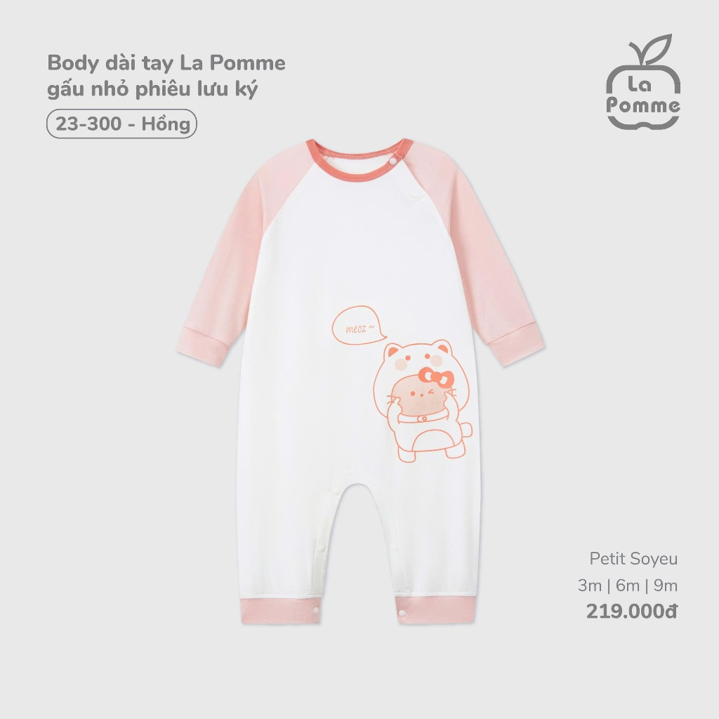 Body dài tay La Pomme gấu nhỏ phiêu lưu ký