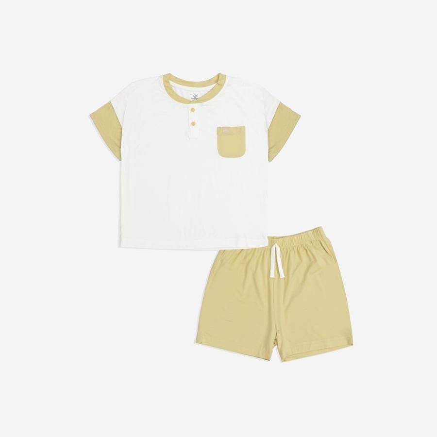 Bộ ngắn tay cổ trụ Bambus Gami BBB130303