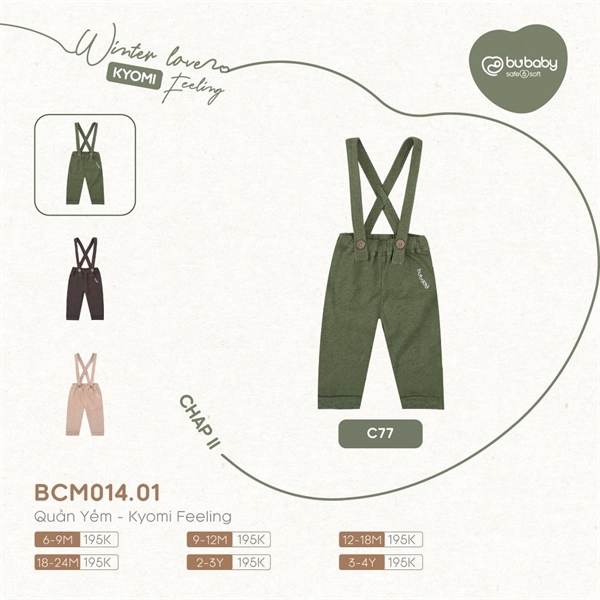 Quần Yếm Kyomi Bubaby BCM014.01