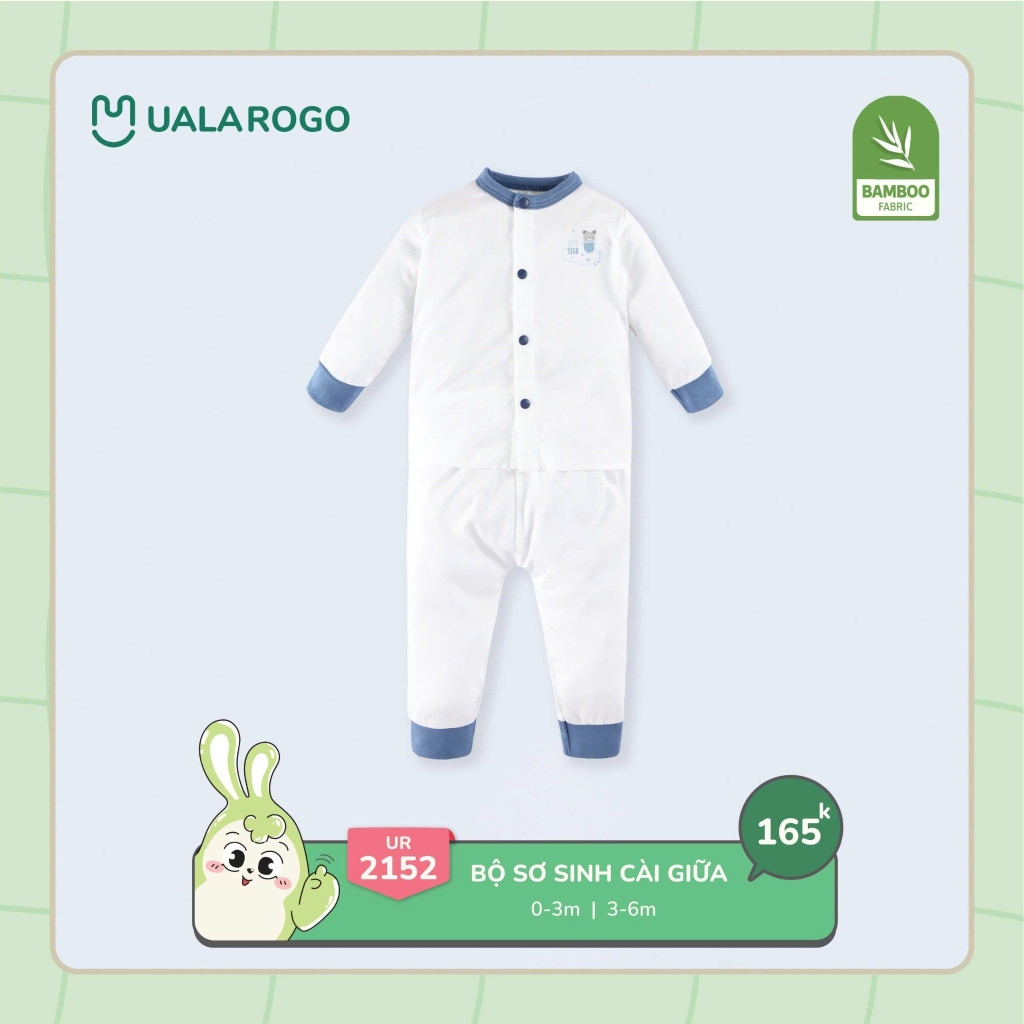 Bộ dài cài thang bamboo Uala họa tiết in vai UR2152