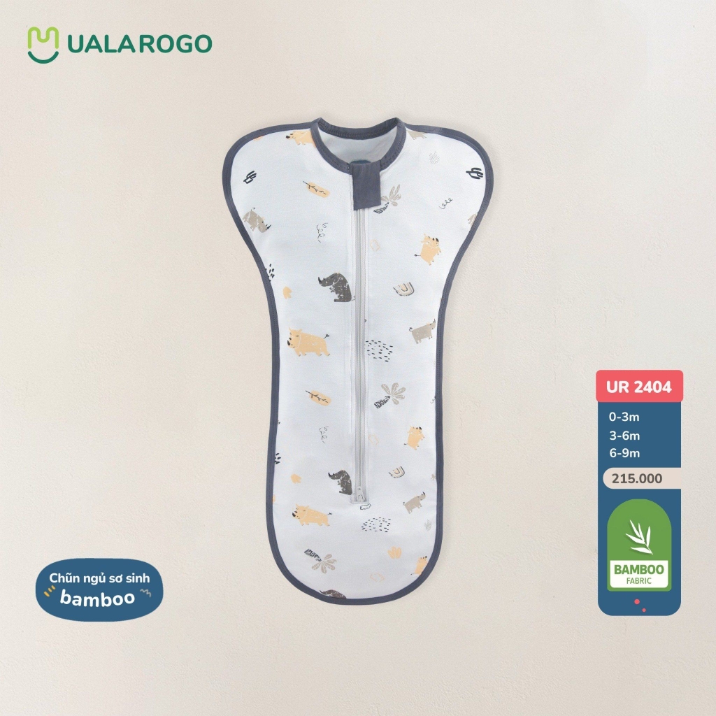 Nhộng chũn sơ sinh Petit UALA hoạ tiết kẻ UR2404