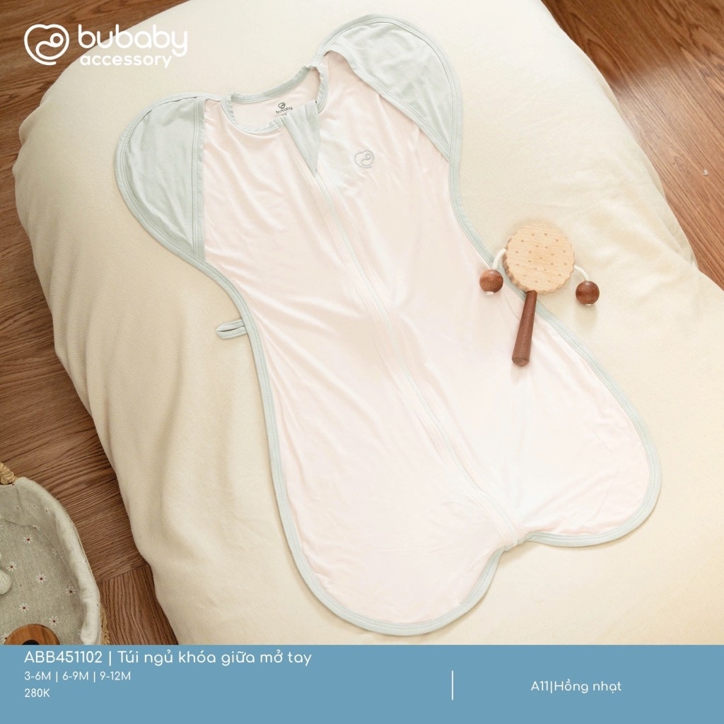 Túi Ngủ Khóa Giữa Mở Tay Bubaby ABB451102
