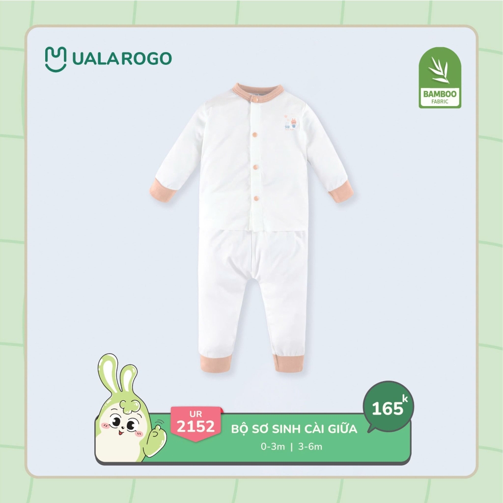 Bộ dài cài thang bamboo Uala họa tiết in vai UR2152