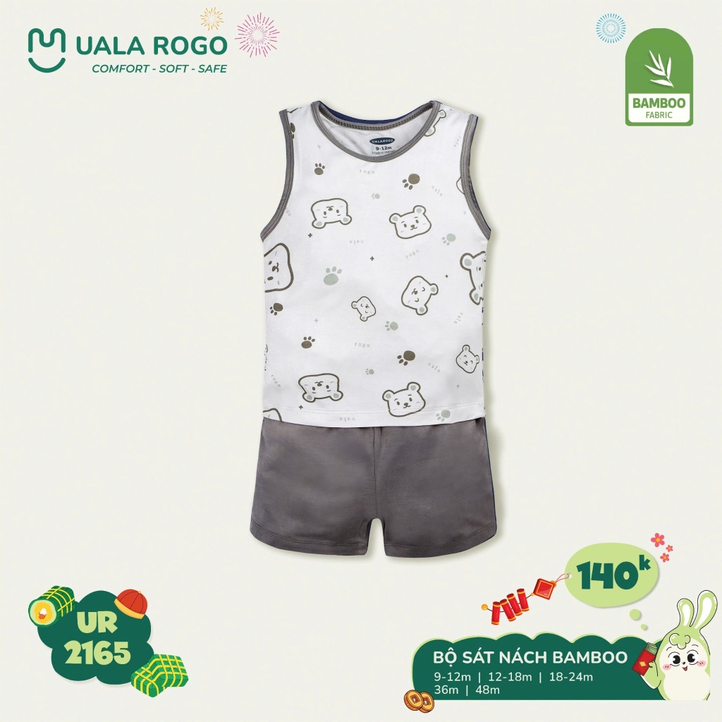 Bộ Sát Nách Bamboo Cho Bé UR 2165