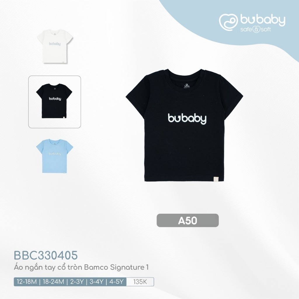 Áo Ngắn Tay Cổ Tròn Bamco Iconic Bubaby BBC330405