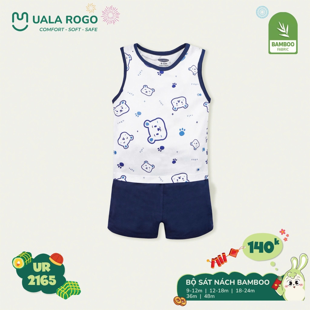 Bộ Sát Nách Bamboo Cho Bé UR 2165