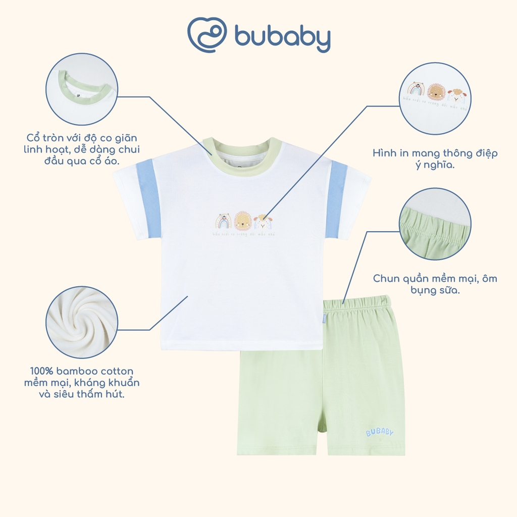 Bộ ngắn tay cổ tròn Little Sunshine IBC1304LS