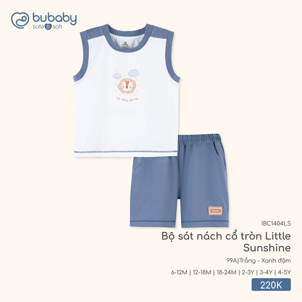 Bộ sát nách cổ tròn Little Sunshine IBC1404LS