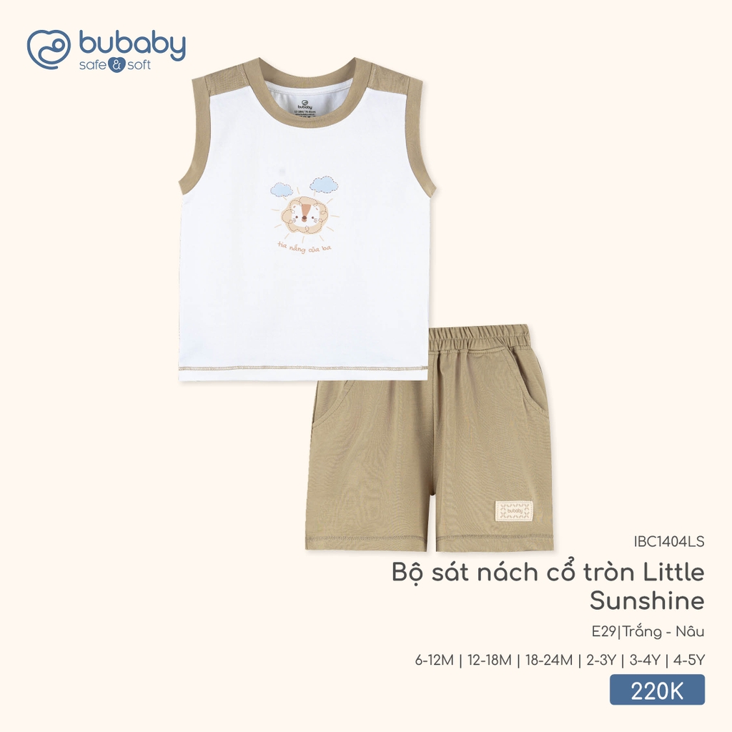 Bộ sát nách cổ tròn Little Sunshine IBC1404LS