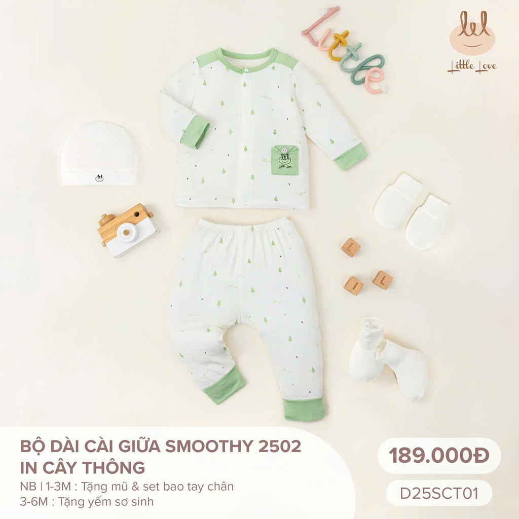 Bộ dài cài giữa smoothy D25SCT01