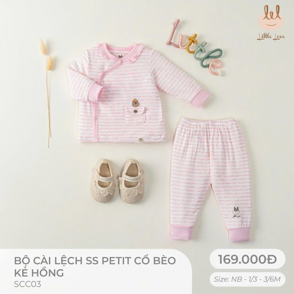 Bộ cài lệch petit túi thỏ SCC02