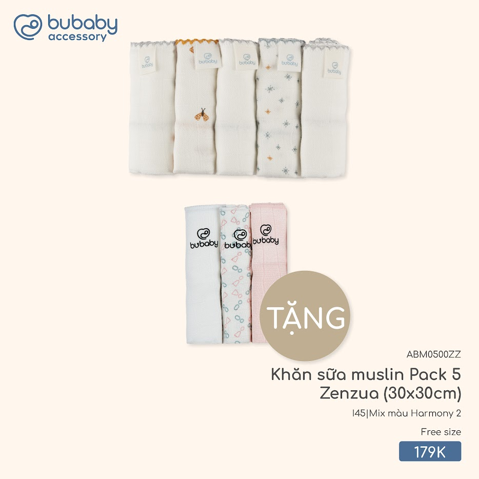 Khăn sữa muslin Pack 5 Zenzua (30x30cm) ABM0500ZZ