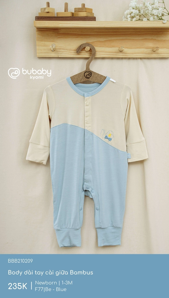 Body dài tay cài giữa Bambus BBB210209