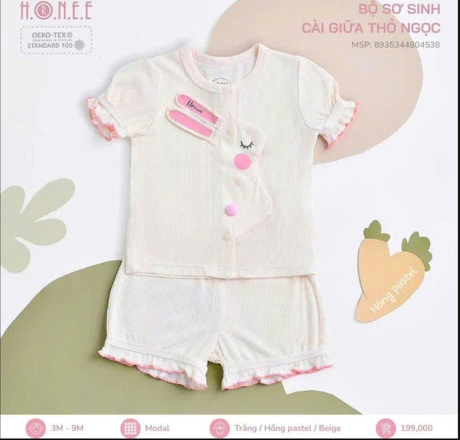 Bộ sơ sinh cài giữa thỏ ngọc - 804538