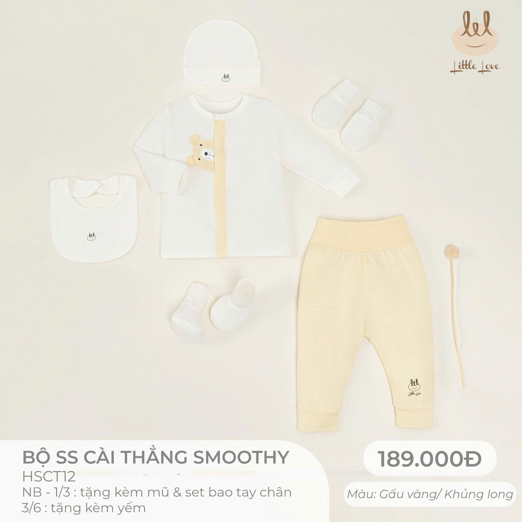 Bộ ss cài thẳng smoothy HSCT12