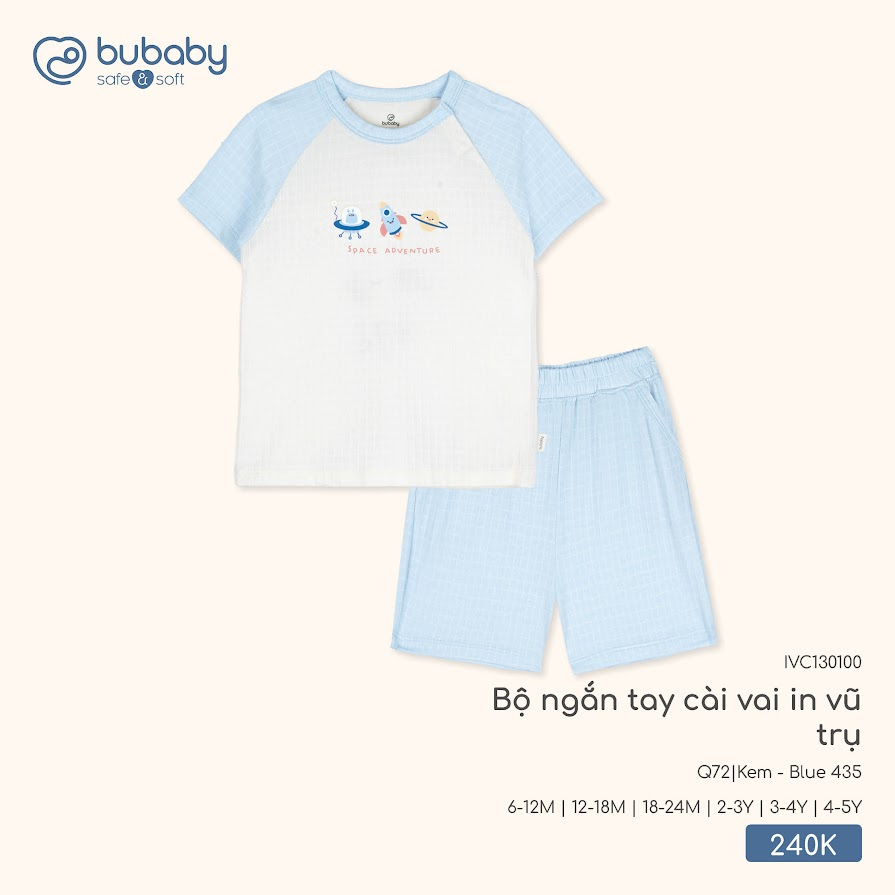 Bộ ngắn tay trụ Kem IVC130100