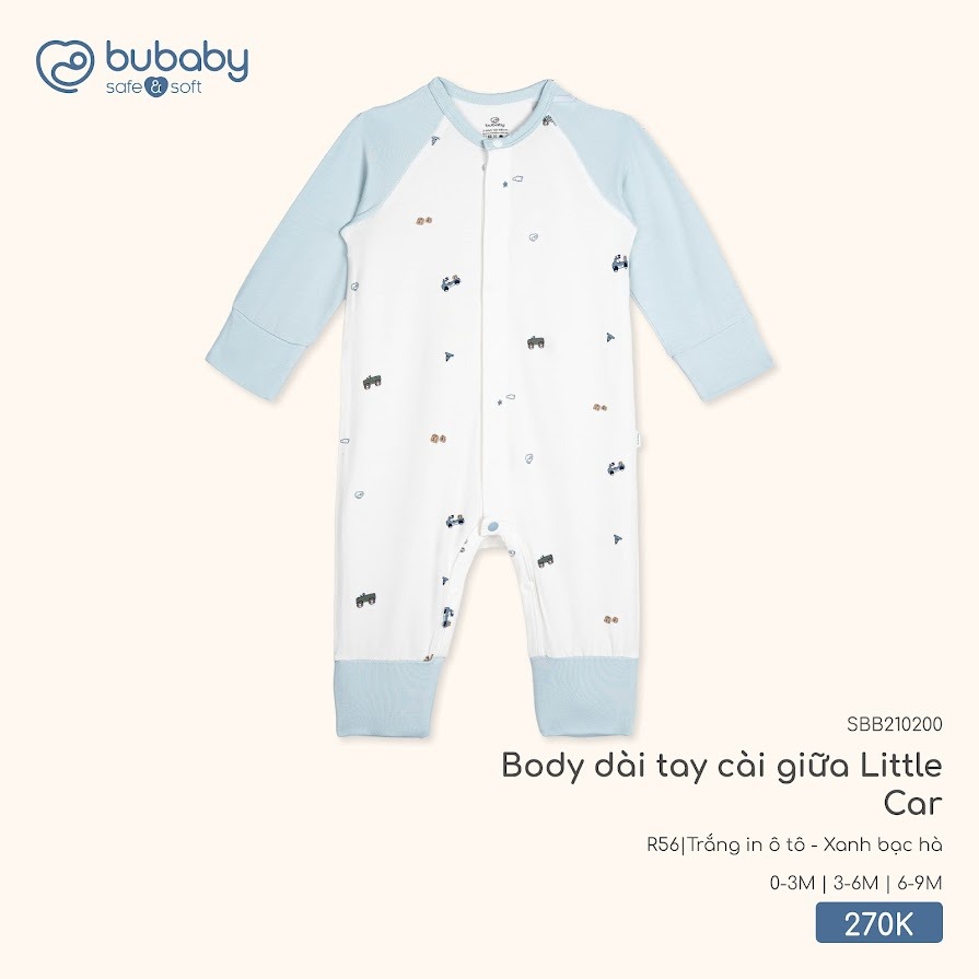 Body dài tay cài giữa Little Car SBB210200