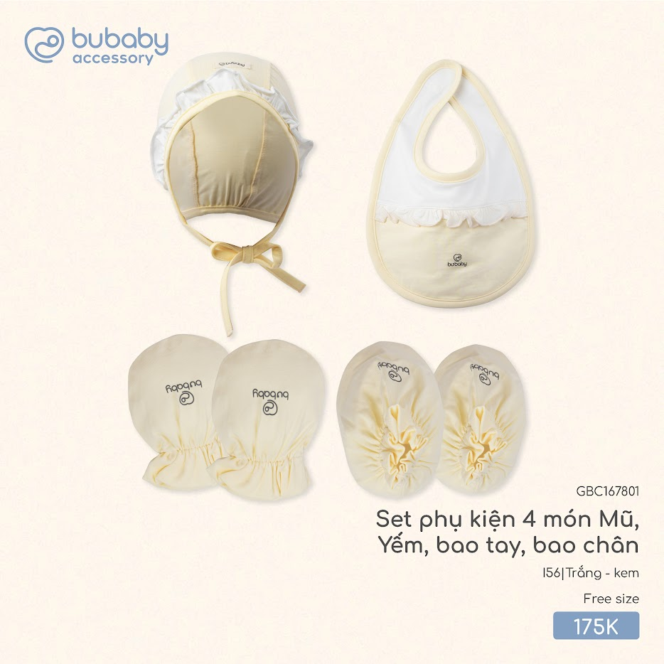 Set phụ kiện 4 món Mũ, Yếm, bao tay, bao chân GBC167801