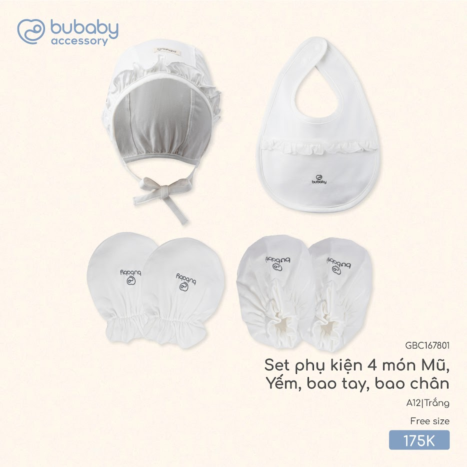 Set phụ kiện 4 món Mũ, Yếm, bao tay, bao chân GBC167801
