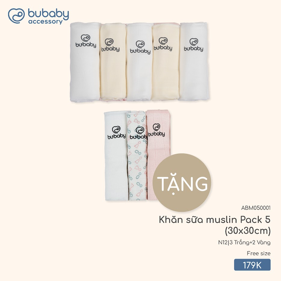 Khăn sữa muslin Pack 5 (30x30cm) ABM050001
