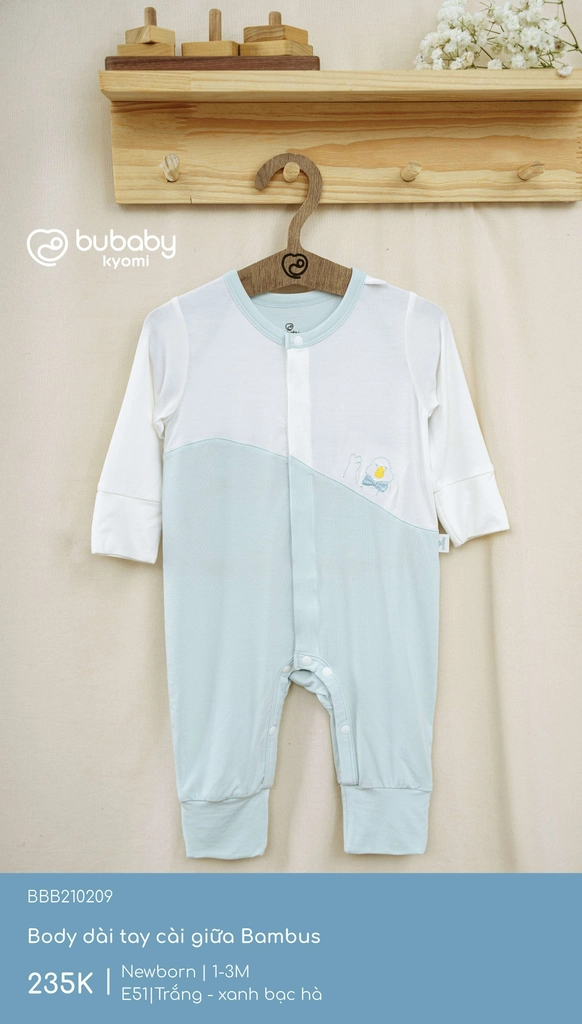 Body dài tay cài giữa Bambus BBB210209 (Hàng chương trình bão lũ không hộp)