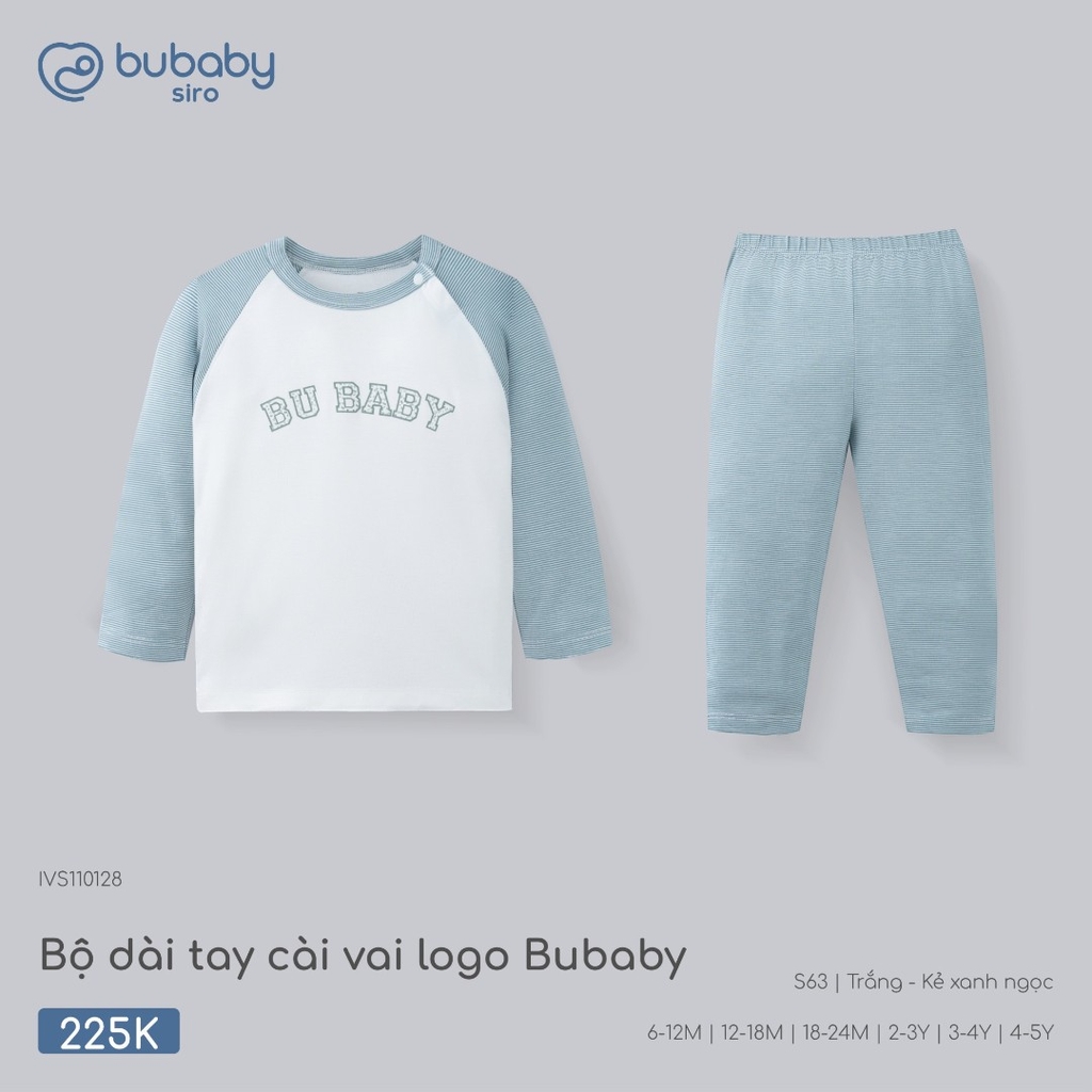 Bộ dài tay cài vai logo Bubaby IVS110128