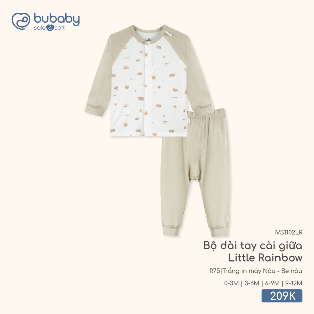 Bộ dài tay cài giữa Little Rainbow IVS1102LR