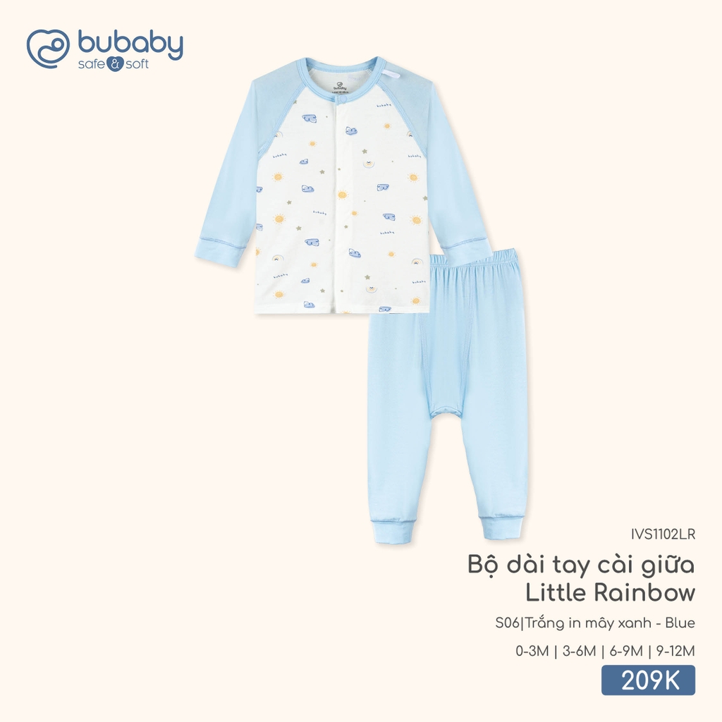 Bộ dài tay cài giữa Little Rainbow IVS1102LR