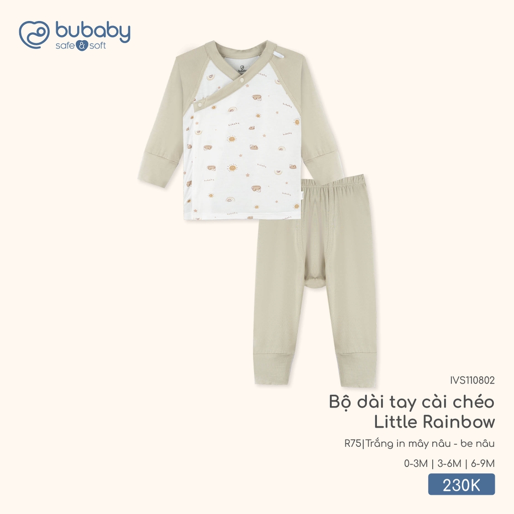 Bộ dài tay cài chéo Little Rainbow IVS110802