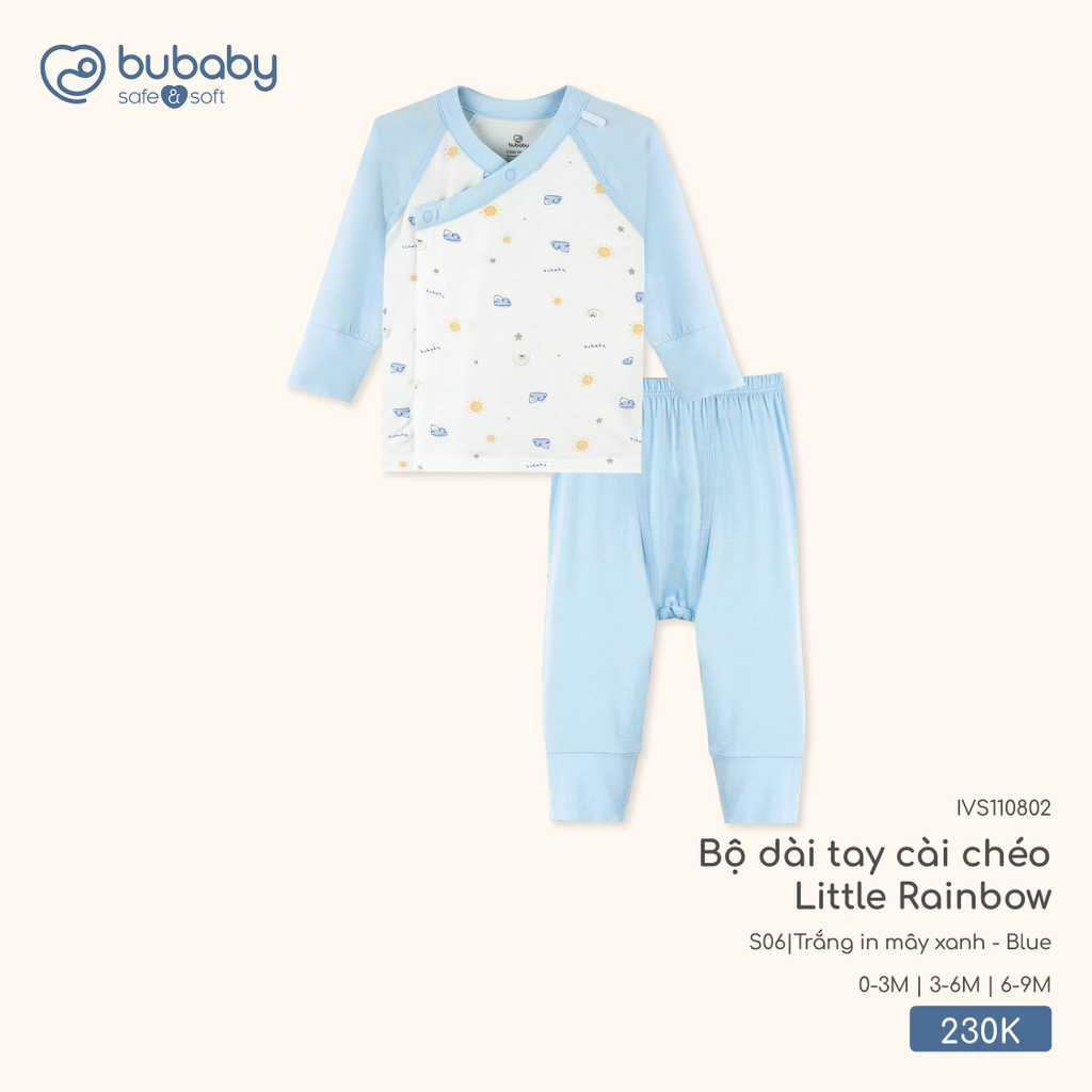 Bộ dài tay cài chéo Little Rainbow IVS110802