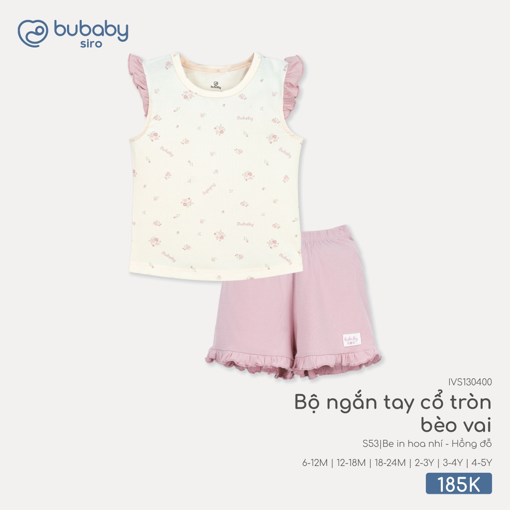 Bộ ngắn tay cổ tròn bèo vai IVS130400