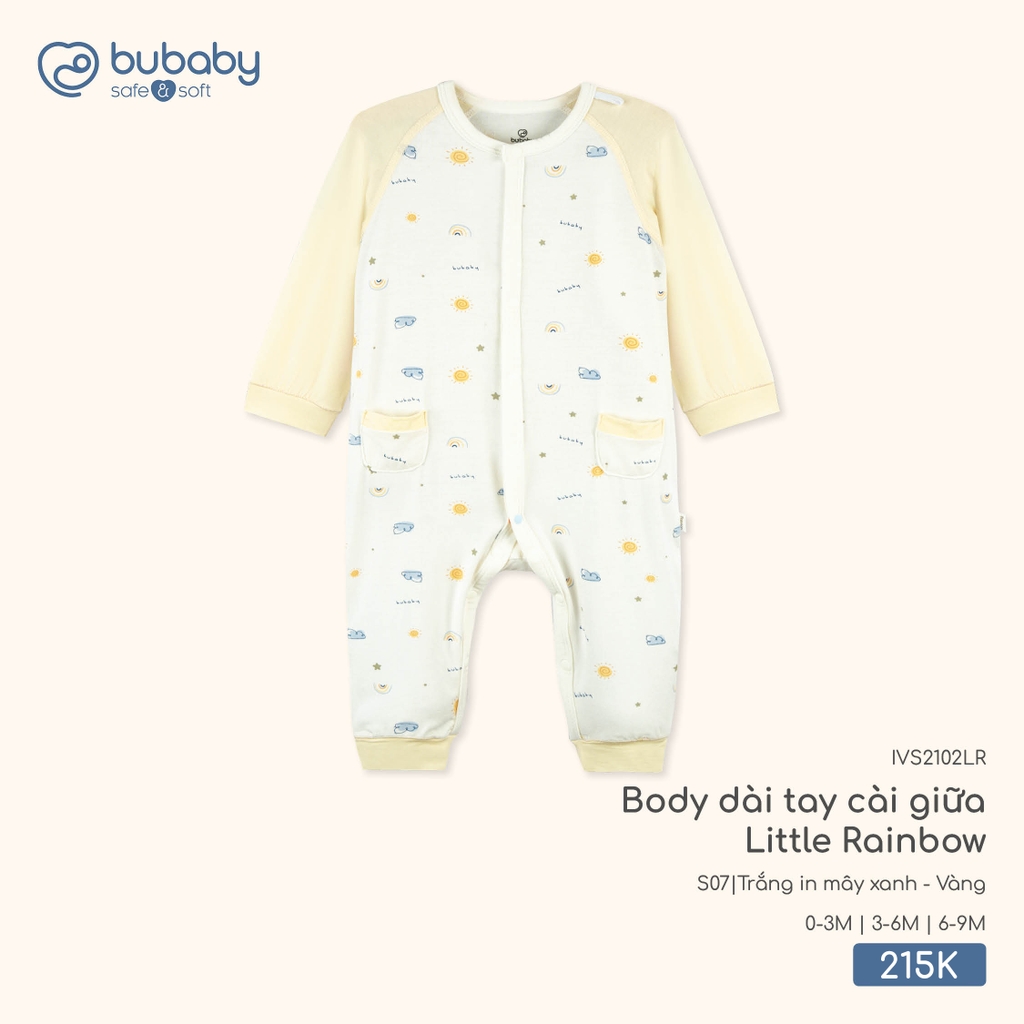 Body dài tay cài giữa Little Rainbow IVS2102LR