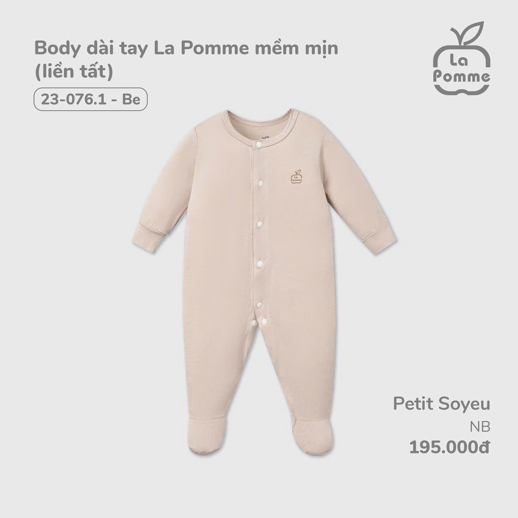 Body Dài Tay La Pomme Mềm Mịn 23076