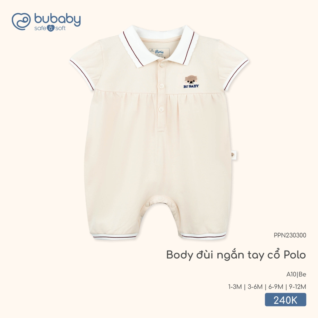 Body đùi ngắn tay cổ Polo PPN230300