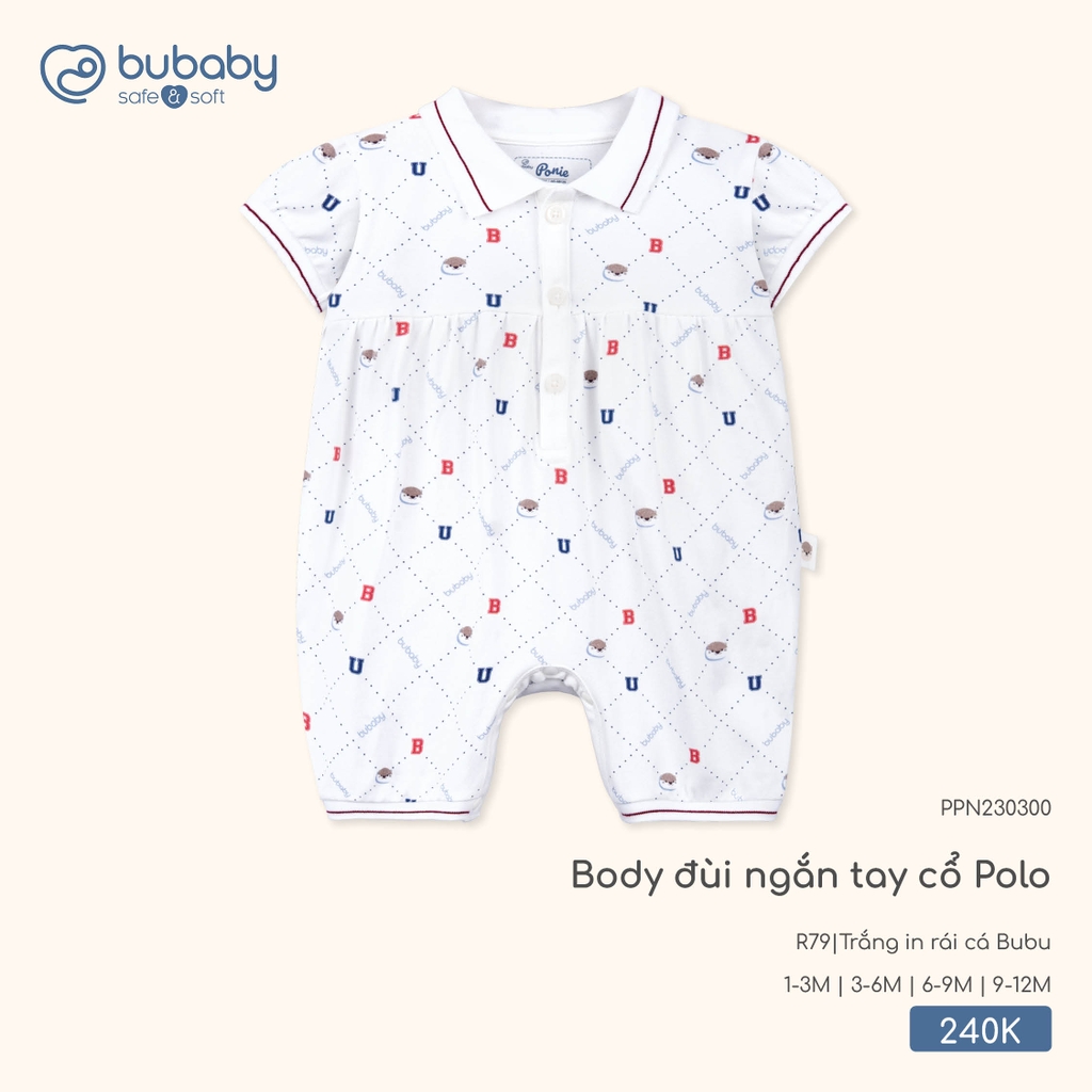 Body đùi ngắn tay cổ Polo PPN230300
