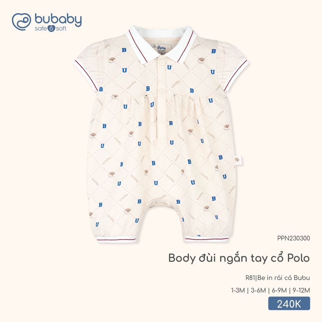 Body đùi ngắn tay cổ Polo PPN230300
