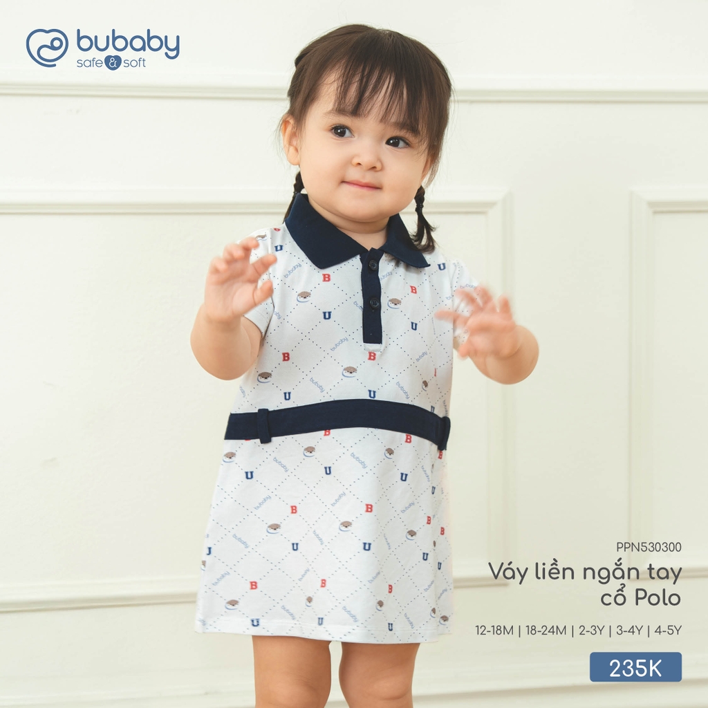 Váy liền ngắn tay cổ Polo PPN530300