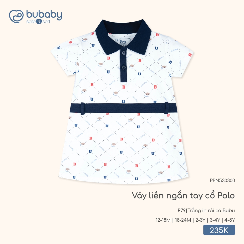 Váy liền ngắn tay cổ Polo PPN530300