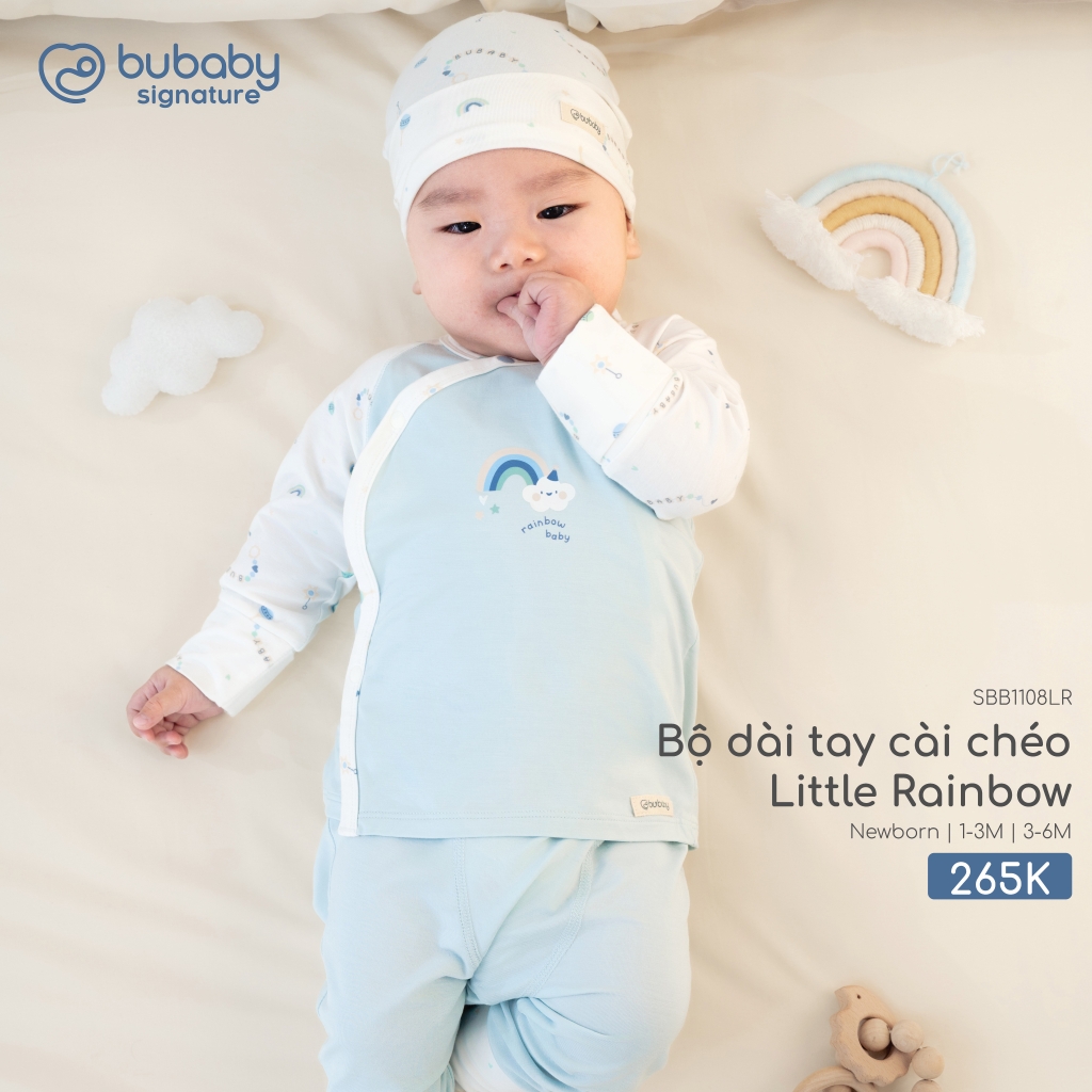 Bộ dài tay cài chéo Little Rainbow SBB1108LR