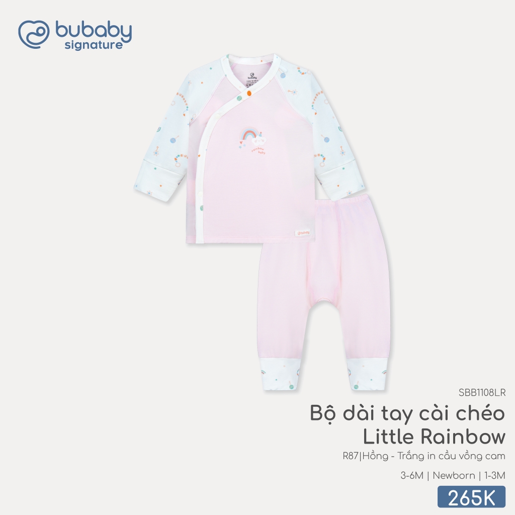 Bộ dài tay cài chéo Little Rainbow SBB1108LR